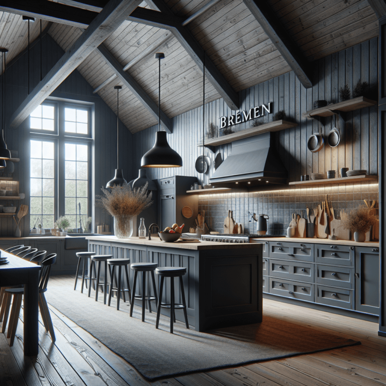 anthrazitfarbene Landhausküche-Bremen