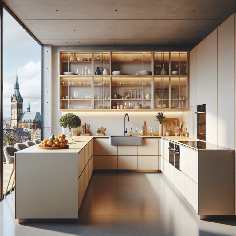 beige Freistehende Küche-Bremen