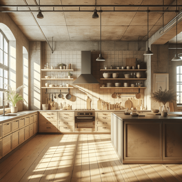 beige Küche im Loftstil-Bremen