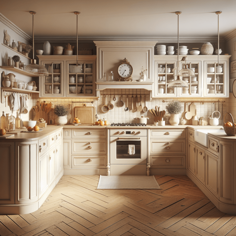 beige Küche im Shabby Chic Stil-Bremen