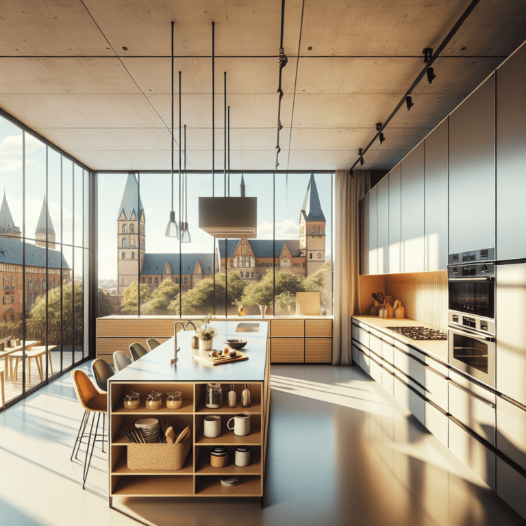 beige Minimalismus Küche-Bremen