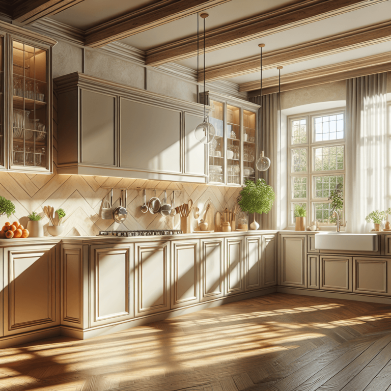 beige mehrzeilige Küche-Bremen