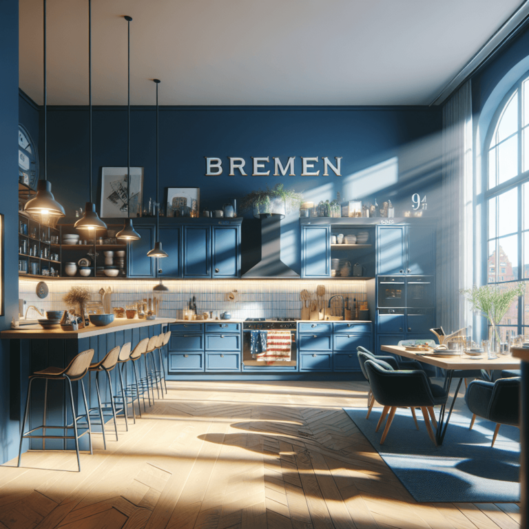 blaue Amerikanische Küche-Bremen