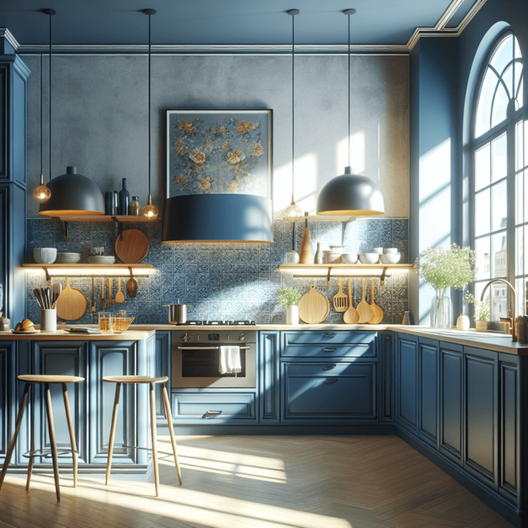 blaue Anrichte Küche-Bremen