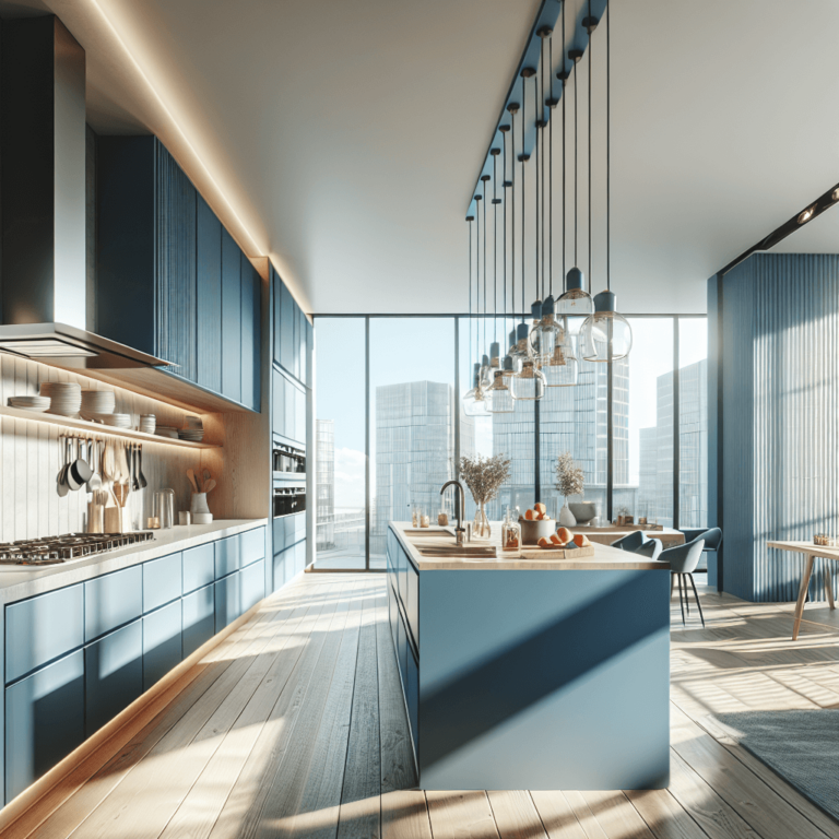 blaue Design Küche-Bremen