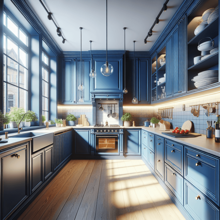 blaue Einbauküche-Bremen