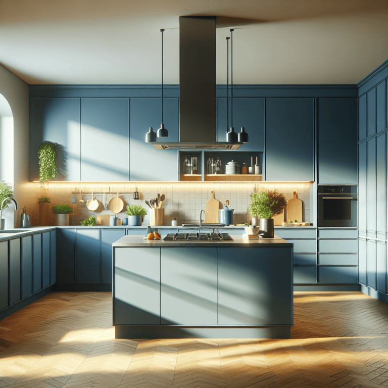 blaue Freistehende Küche-Bremen