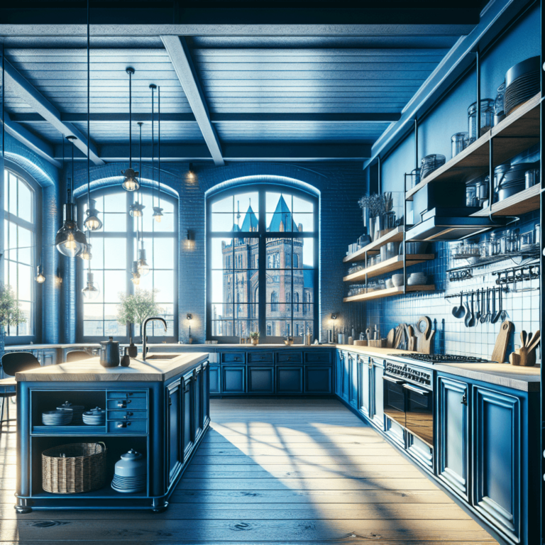 blaue Industrielle Küche-Bremen
