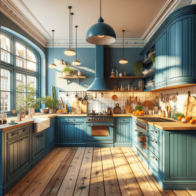 blaue Retro Küche-Bremen