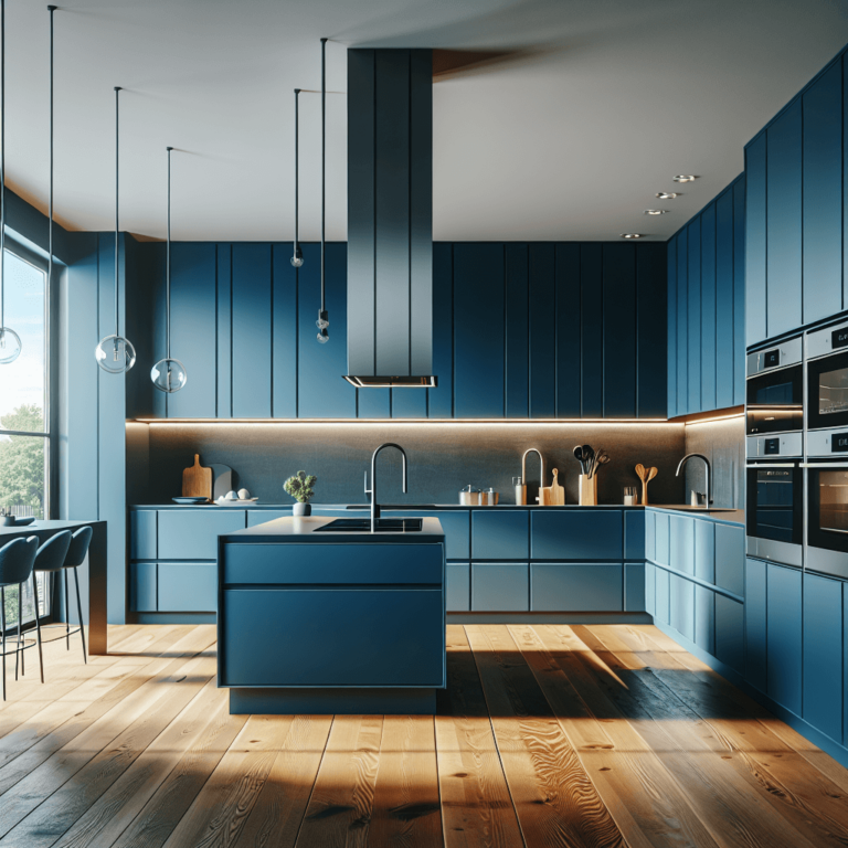 blaue Singleküche-Bremen