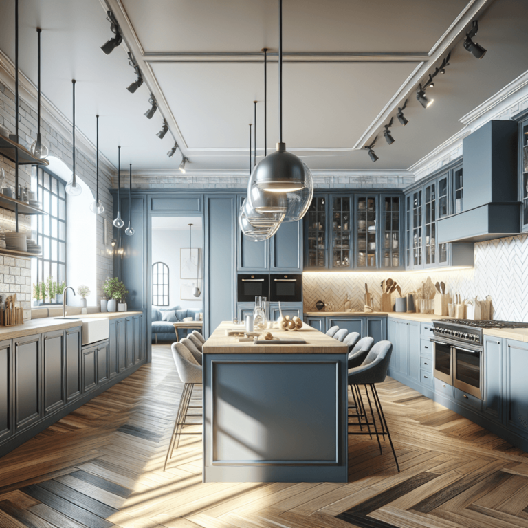 blaugraue Amerikanische Küche-Bremen