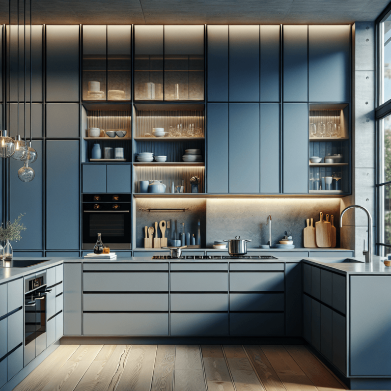 blaugraue Anrichte Küche-Bremen