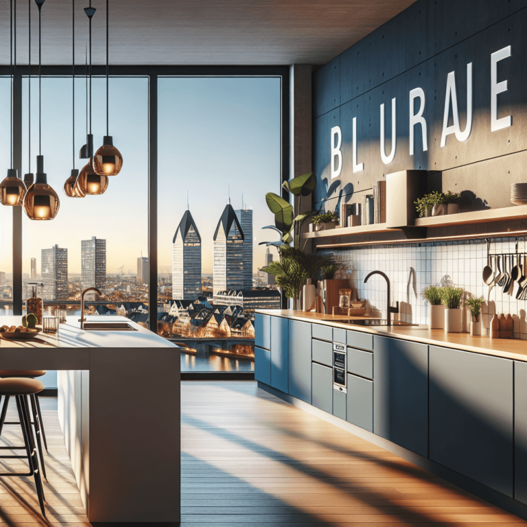 blaugraue Design Küche-Bremen