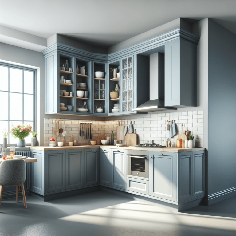 blaugraue Eck-Küche-Bremen