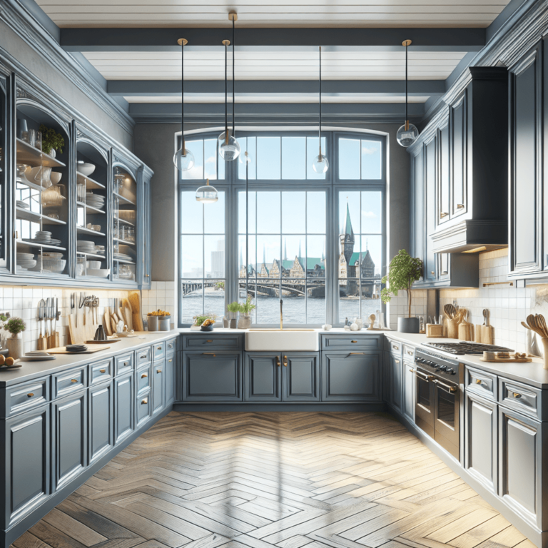 blaugraue Einbauküche-Bremen