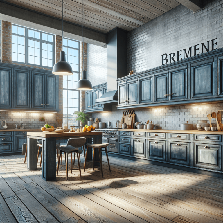 blaugraue Landhausküche-Bremen