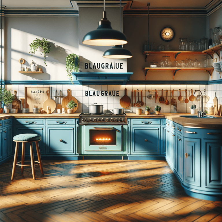 blaugraue Retro Küche-Bremen
