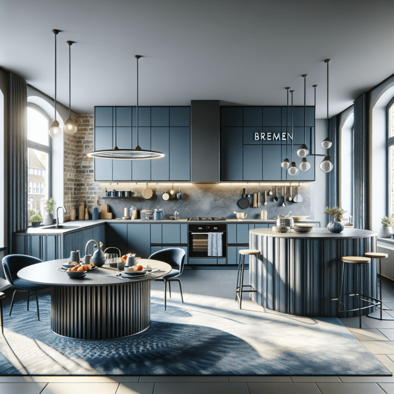 blaugraue Rondell Küche-Bremen