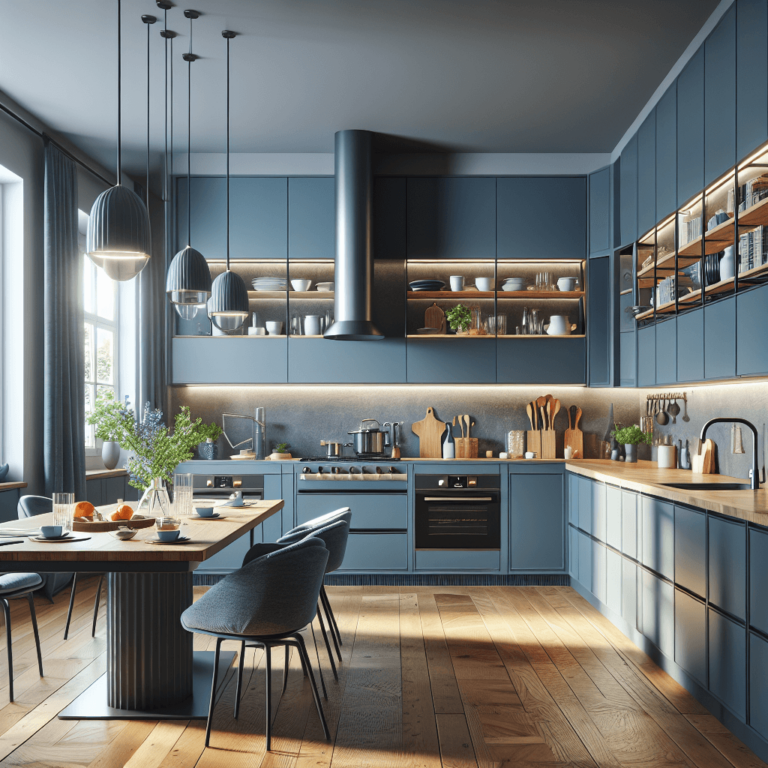 blaugraue Singleküche-Bremen