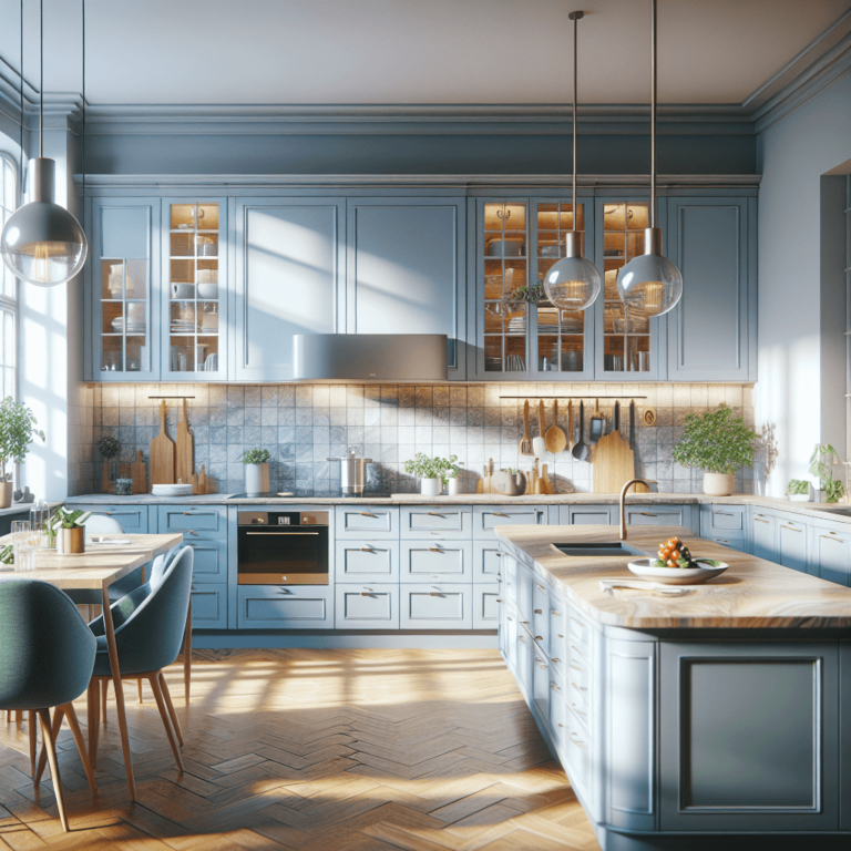 blaugraue Wohnküche-Bremen