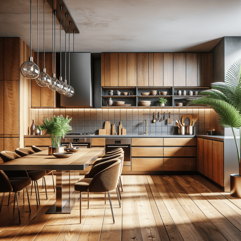 braune Küche mit Stahlakzenten-Bremen