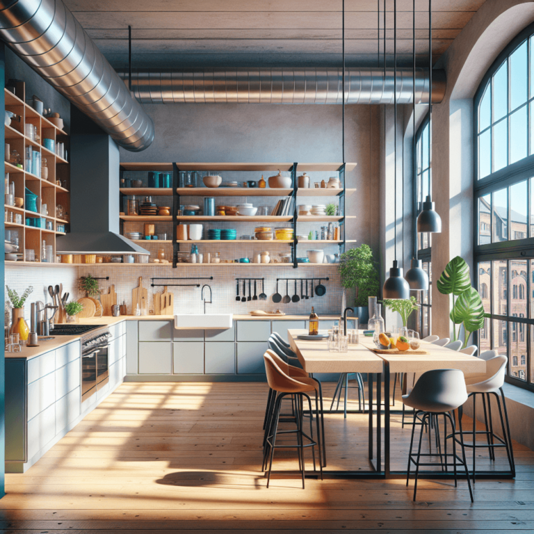 bunte Küche im Loftstil-Bremen