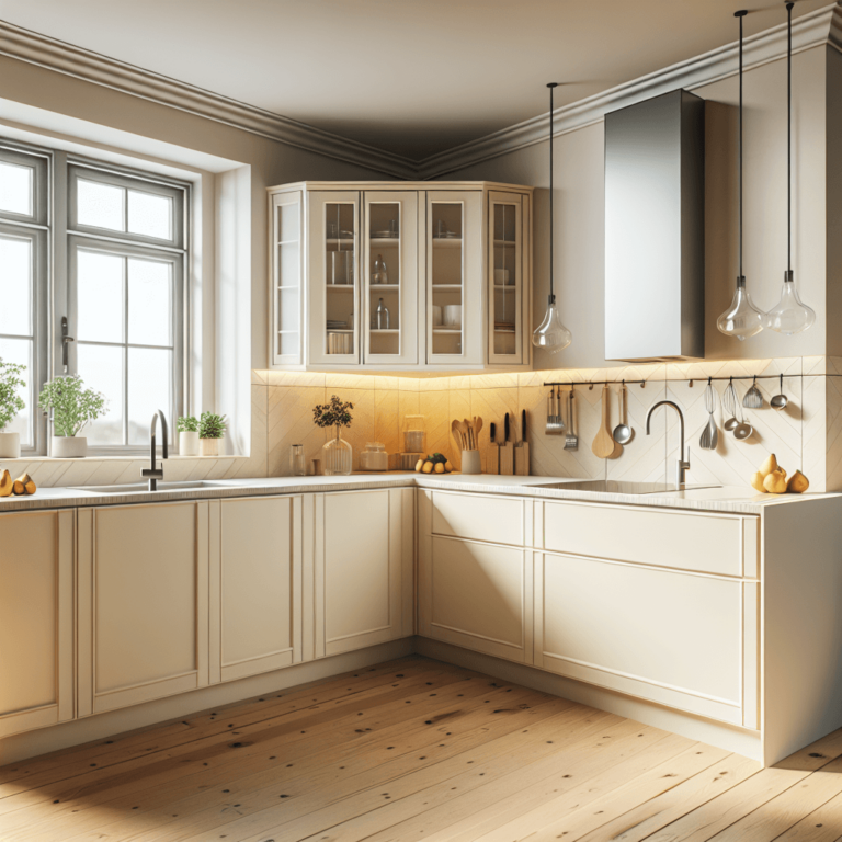 cremefarbene Eck-Küche-Bremen