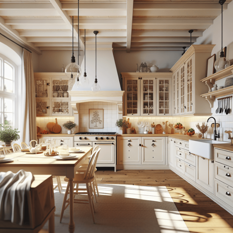 cremefarbene Küche im Bauernhausstil-Bremen