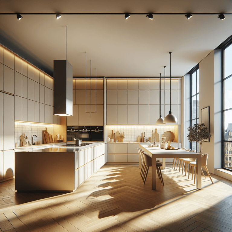 cremefarbene Küche in L-Form-Bremen