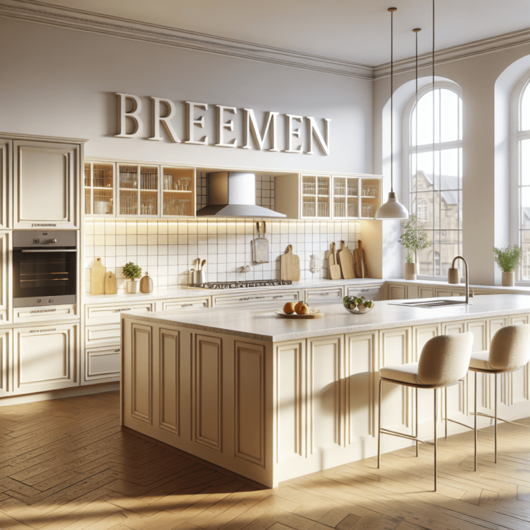 cremefarbene Küche in U-Form-Bremen