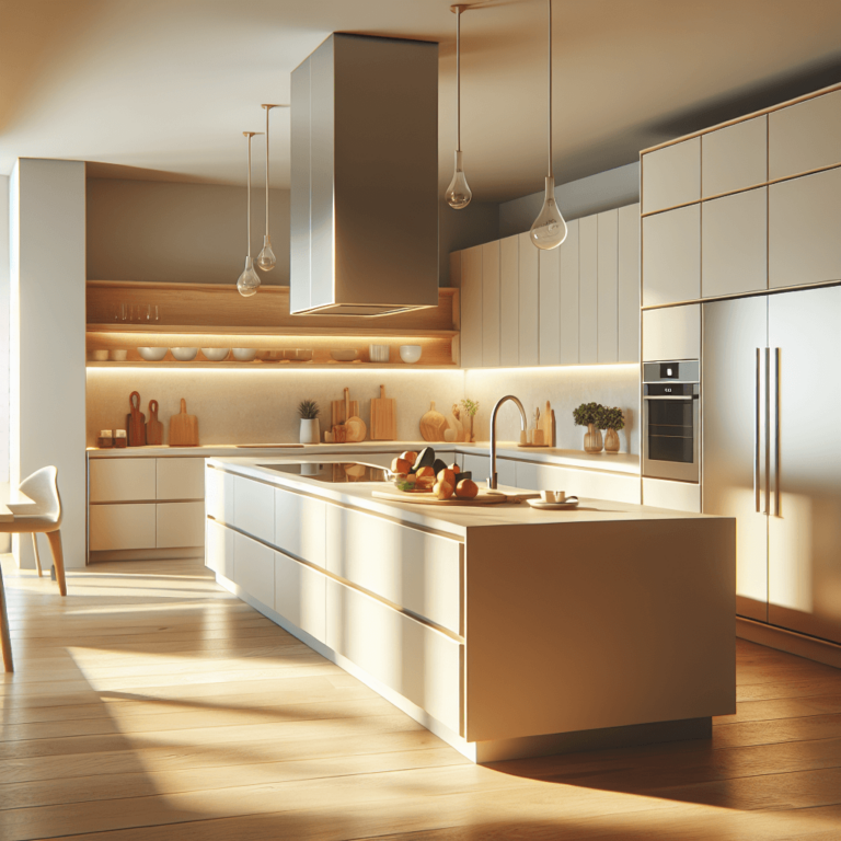 cremefarbene Schwebende Küche-Bremen