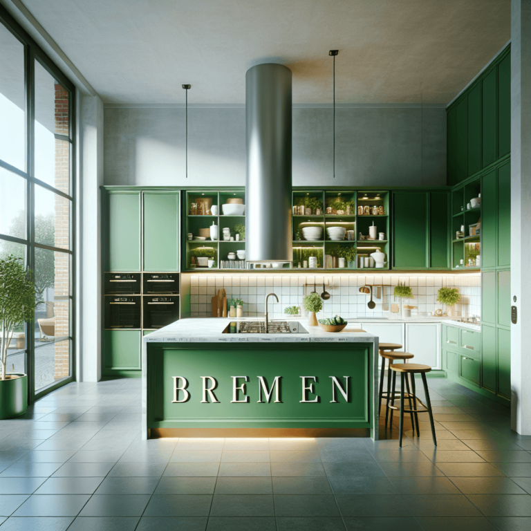 grüne Freistehende Küche-Bremen