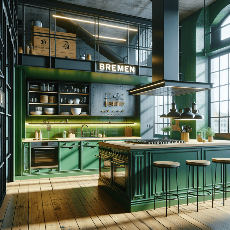grüne Industrial Style Küche-Bremen
