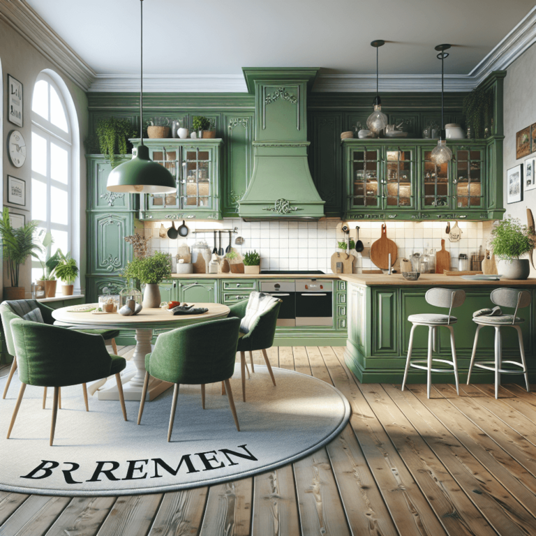 grüne Küche im Shabby Chic Stil-Bremen