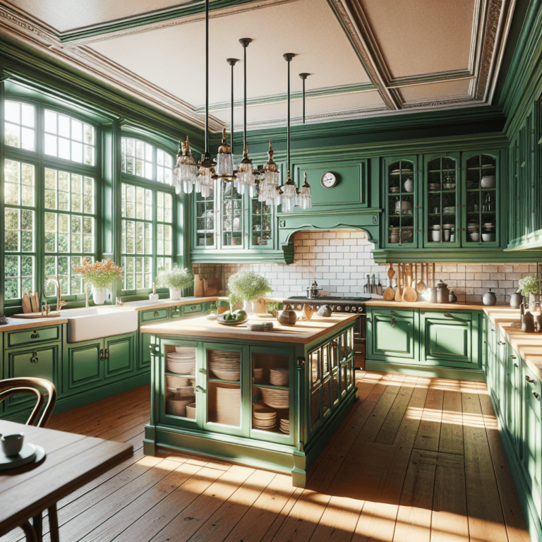 grüne Küche im Vintage Chic Stil-Bremen