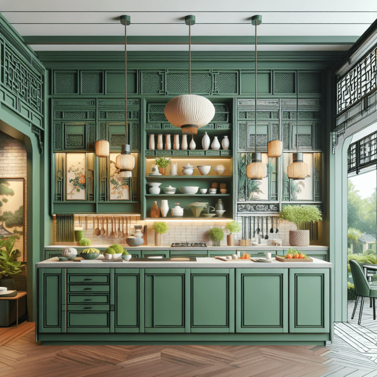 grüne Küche im asiatischen Stil-Bremen