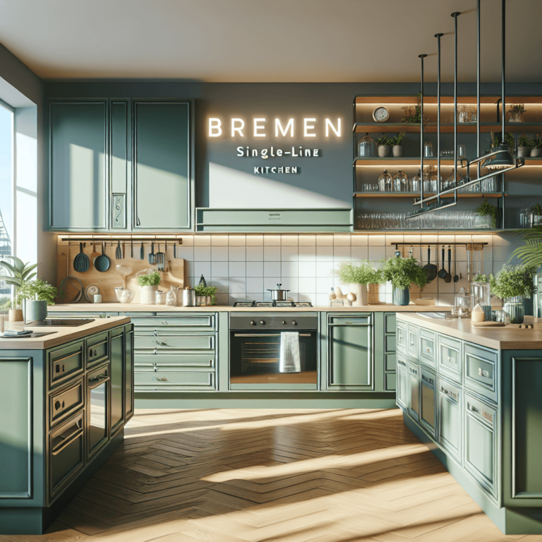 grüne einzeilige Küche-Bremen