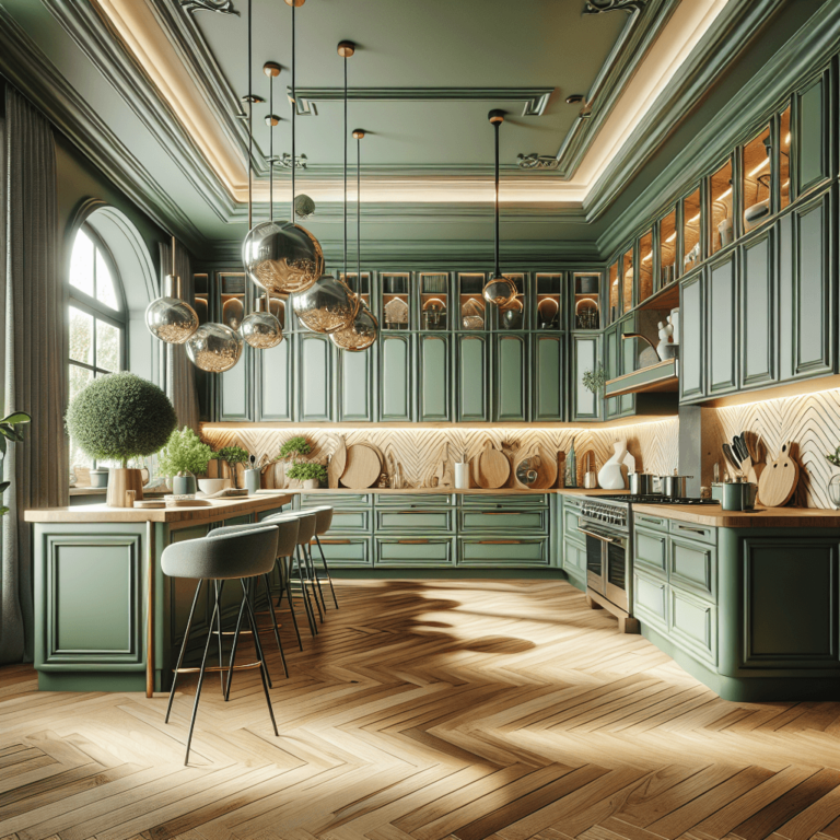 grüne mehrzeilige Küche-Bremen