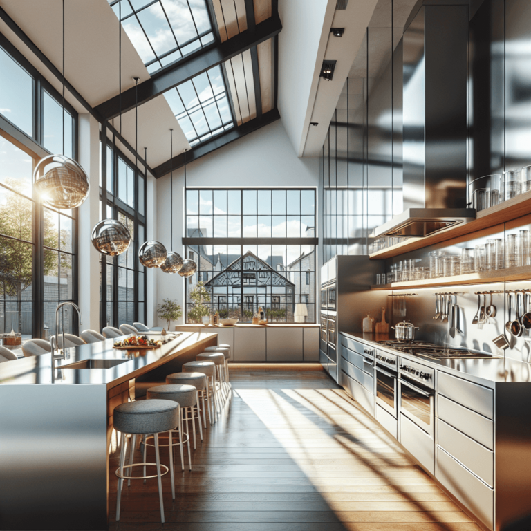 hochglanz Küche mit Stahlakzenten-Bremen