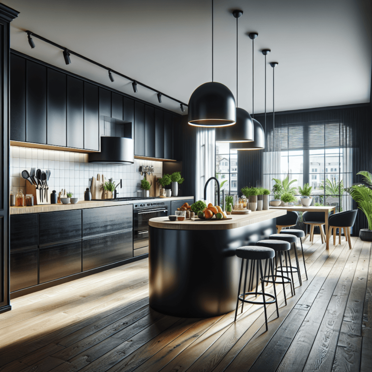 schwarze Barrierefreie Küche-Bremen