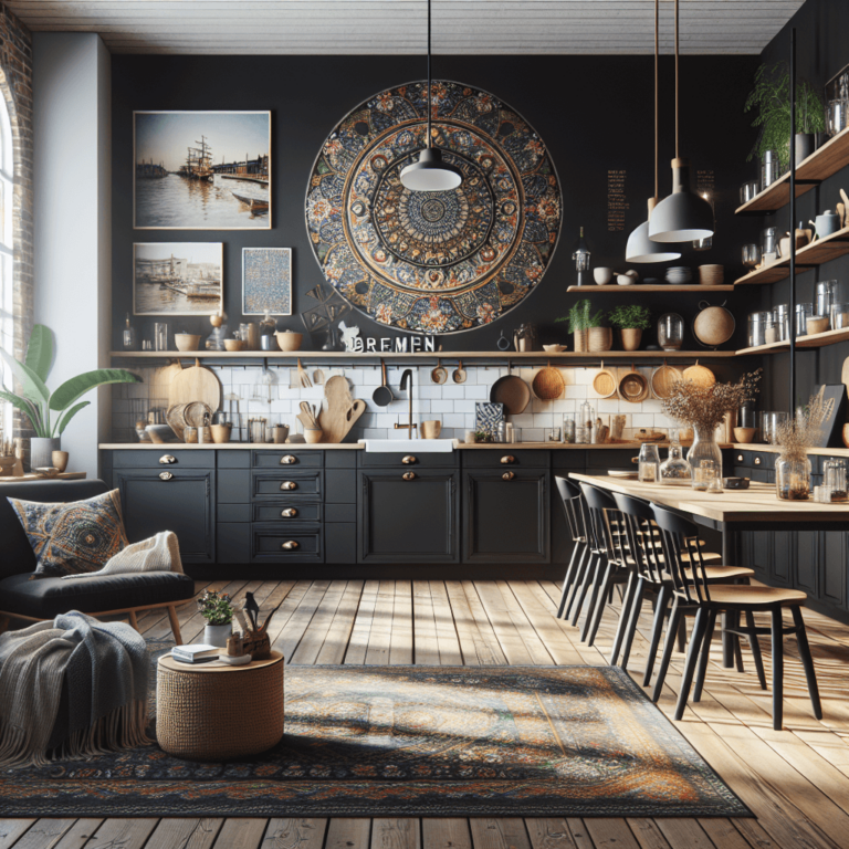 schwarze Boho Style Küche-Bremen