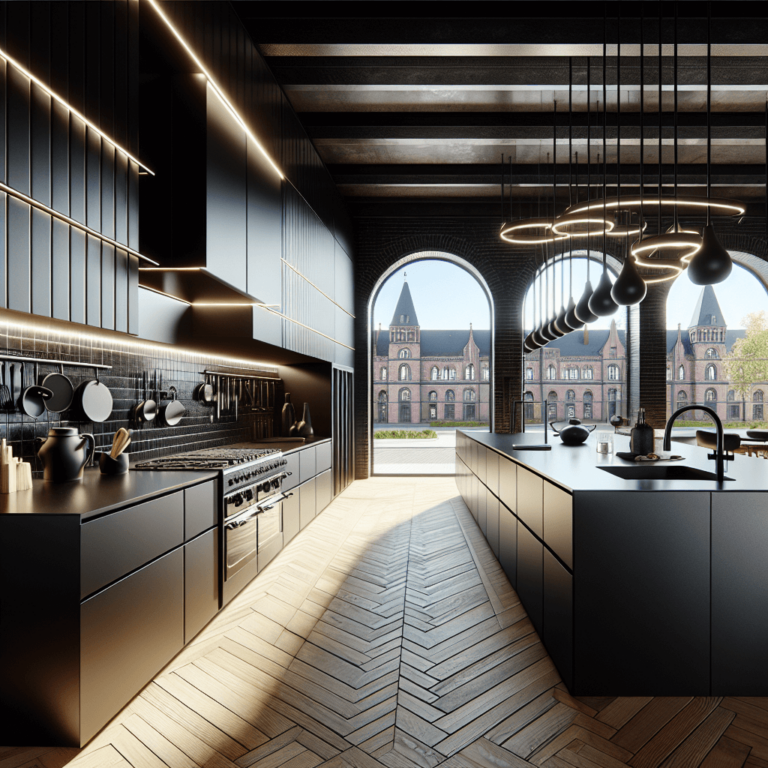 schwarze Design Küche-Bremen