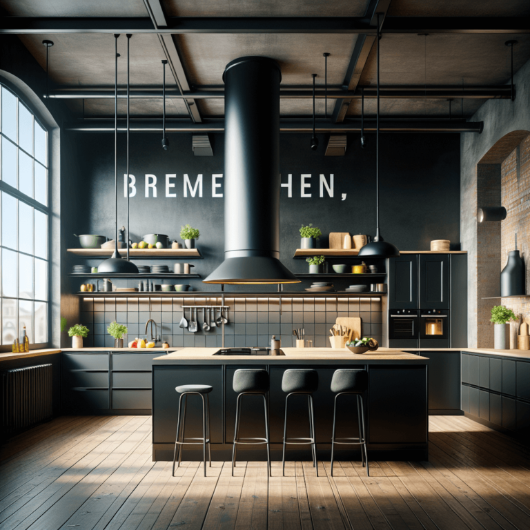 schwarze Industrielle Küche-Bremen