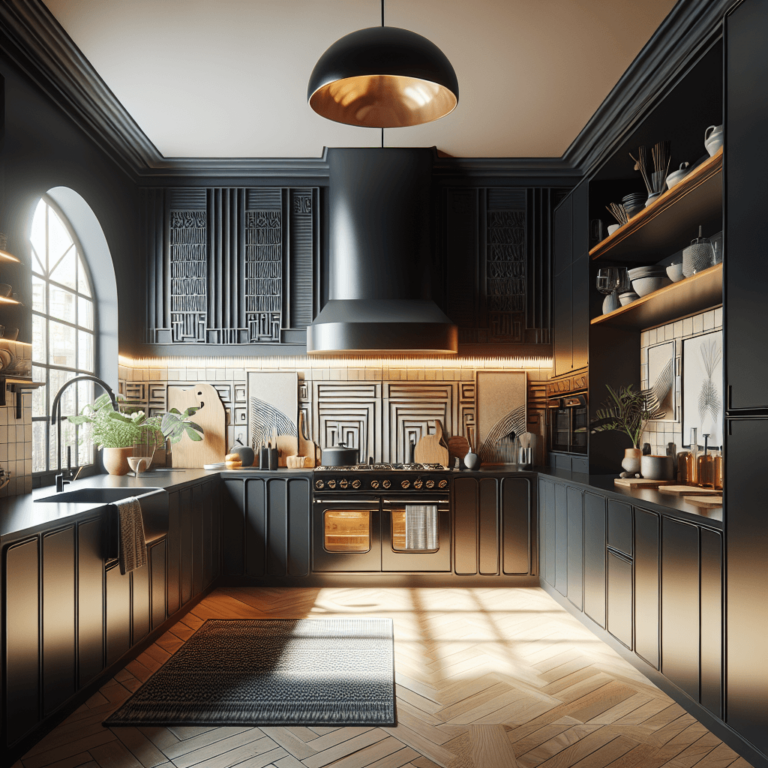 schwarze Küche im Art-Deco-Stil-Bremen