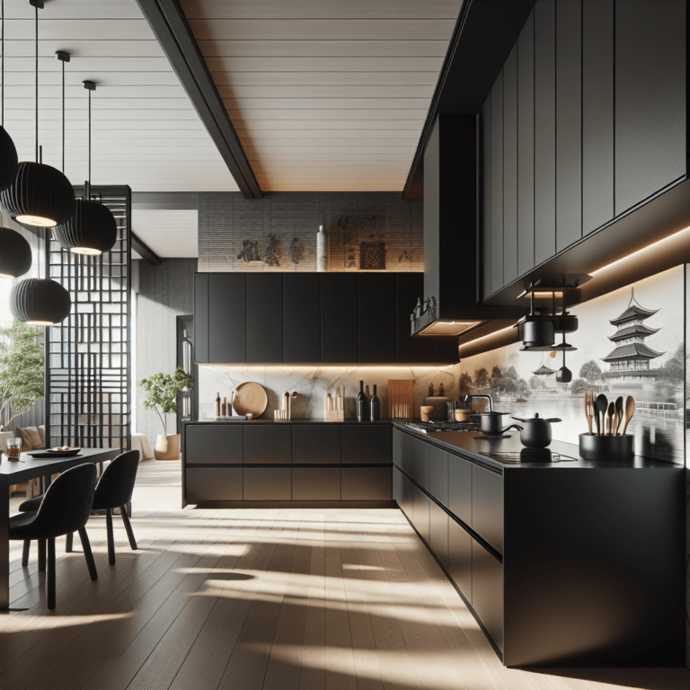schwarze Küche im asiatischen Stil-Bremen