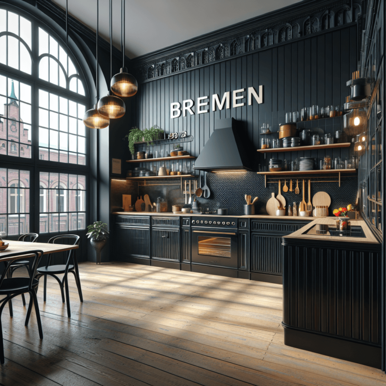 schwarze Retro Küche-Bremen
