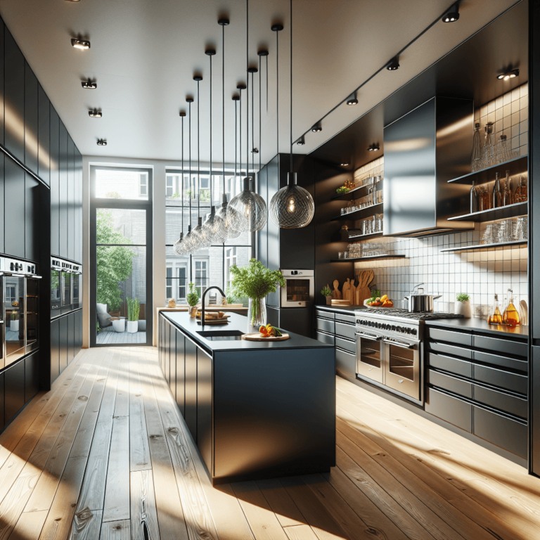 schwarze mehrzeilige Küche-Bremen