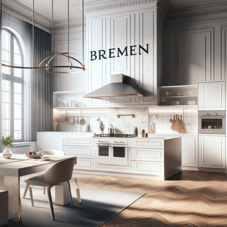 weiße Küche im Art-Deco-Stil-Bremen