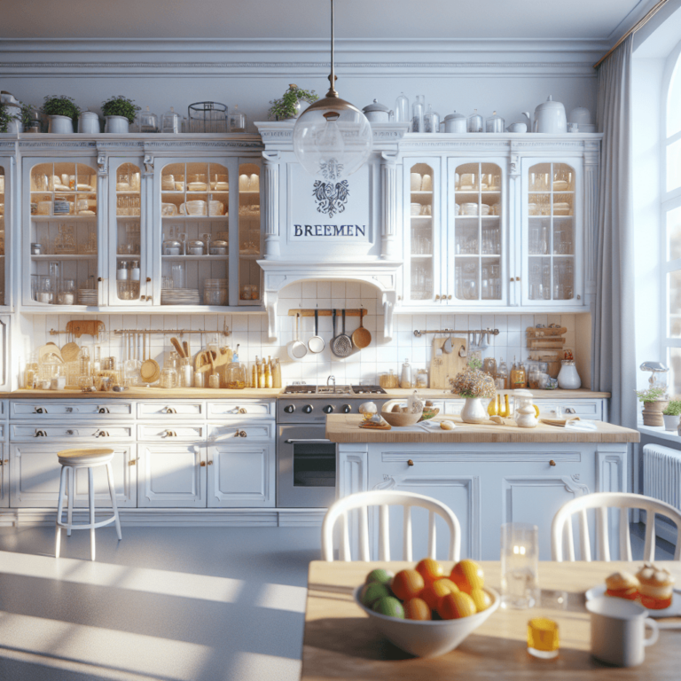 weiße Küche im Shabby Chic Stil-Bremen