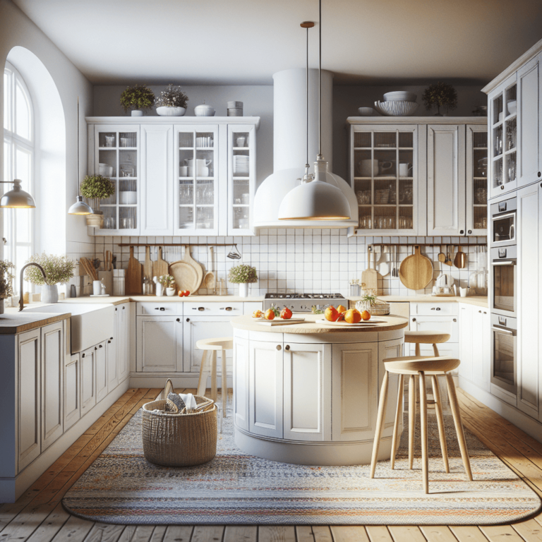 weiße Küche im Vintage Chic Stil-Bremen